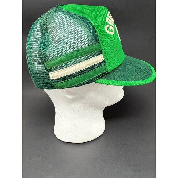 Vtg Gregory GF 3 Striped Snapback Trucker Hat Green Cap USA Made READ - Picture 4 of 6